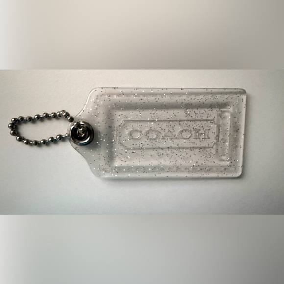 Coach Accessories - Vintage Coach Poppy Clear with Silver Sparkle HangTag/Purse Charm